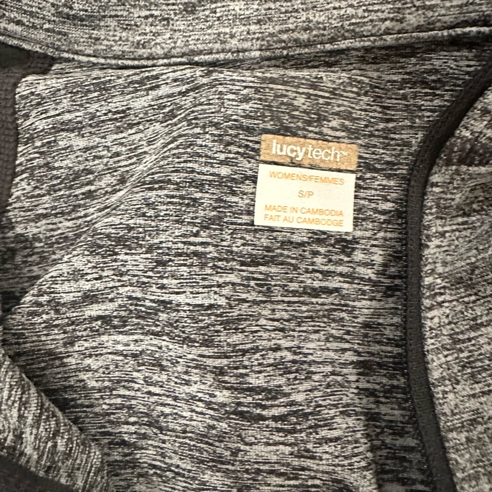 Lucy Athletic Workout Jacket Layer Grey Black S - image 3